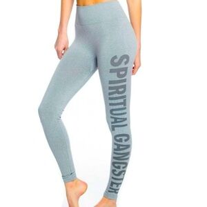 Anthropologie Spiritual Gangster Leggings Gray size M/L, GUC no snags or stains